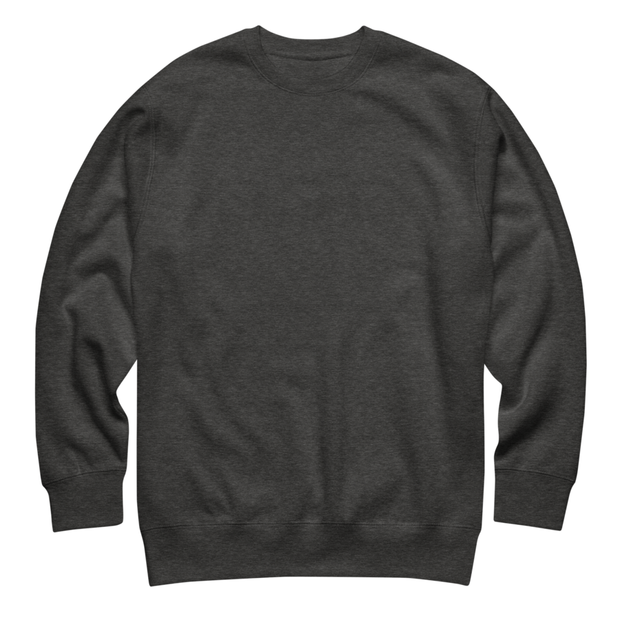 District Perfect Weight Fleece Crew in Heather Charcoal