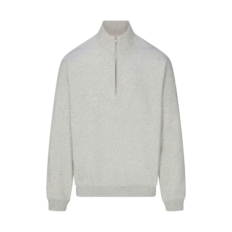 Sport-Tek Sweater-Knit Fleece 1/4-Zip in Heather Gray